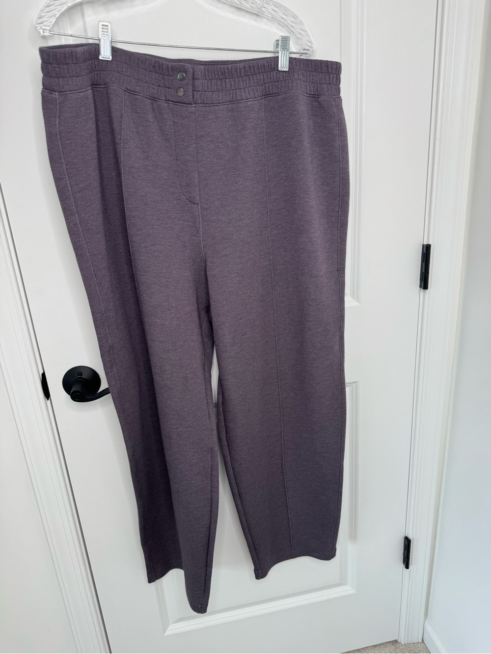 SPANX Women's purple Straight-Leg air essentials Pull-On Pants 2X